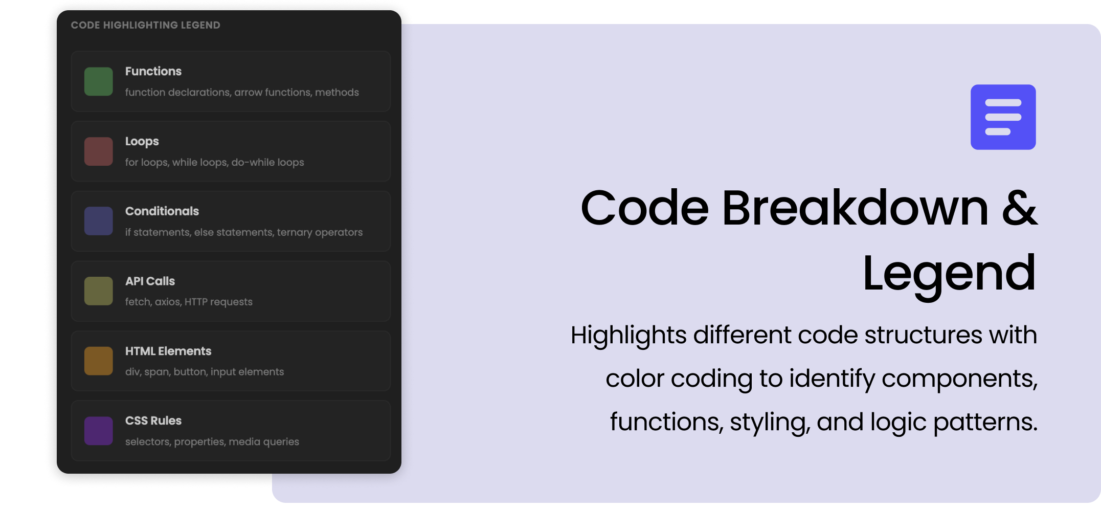 Code Legend